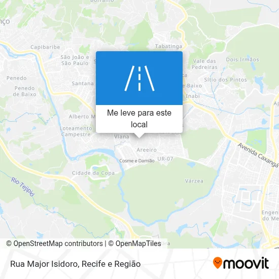 Rua Major Isidoro mapa