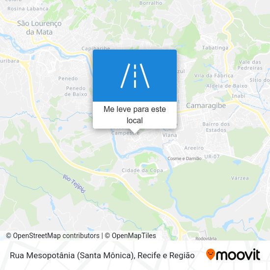 Rua Mesopotânia (Santa Mônica) mapa