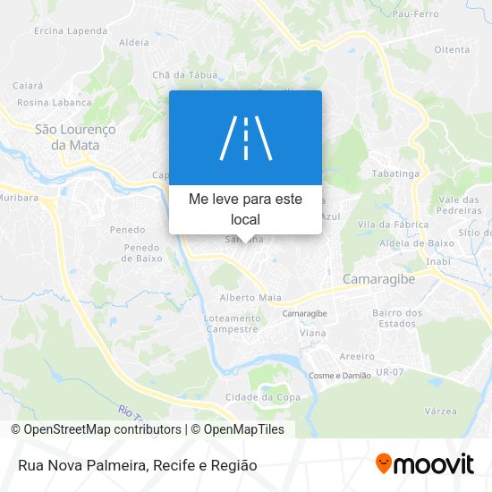 Rua Nova Palmeira mapa