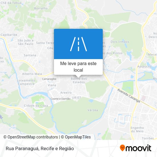 Rua Paranaguá mapa