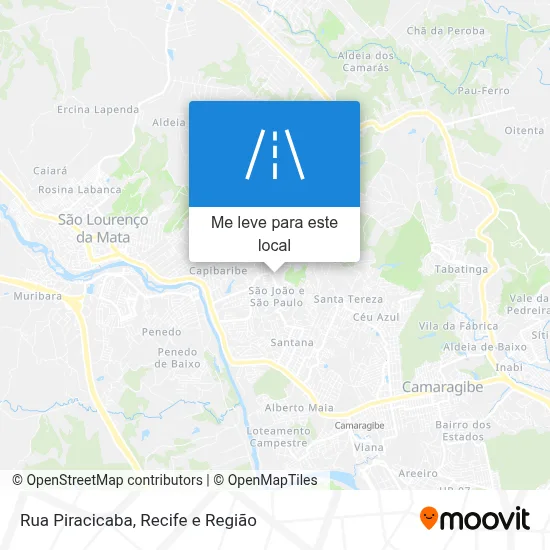 Rua Piracicaba mapa