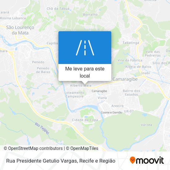Rua Presidente Getulio Vargas mapa