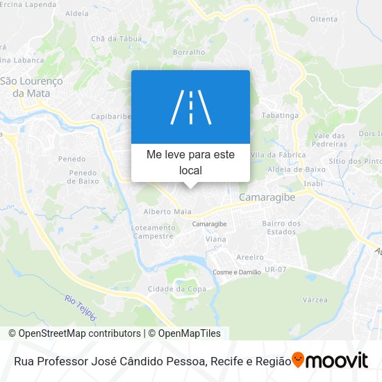 Rua Professor José Cândido Pessoa mapa