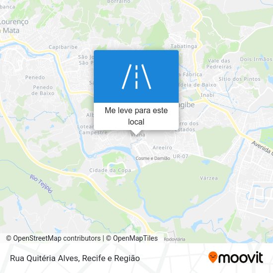 Rua Quitéria Alves mapa