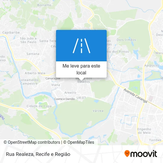 Rua Realeza mapa