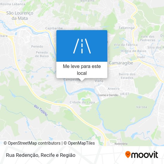 Rua Redenção mapa