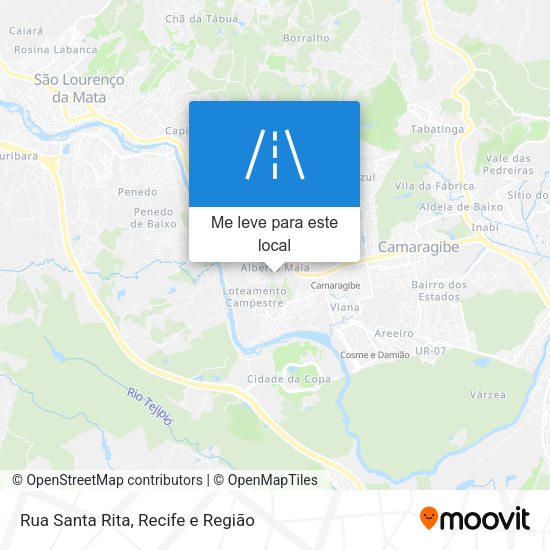 Rua Santa Rita mapa