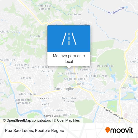 Rua São Lucas mapa