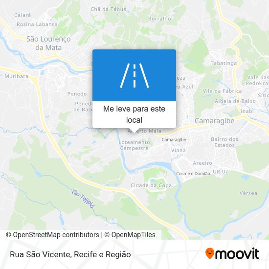 Rua São Vicente mapa