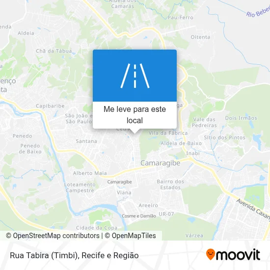 Rua Tabira (Timbi) mapa