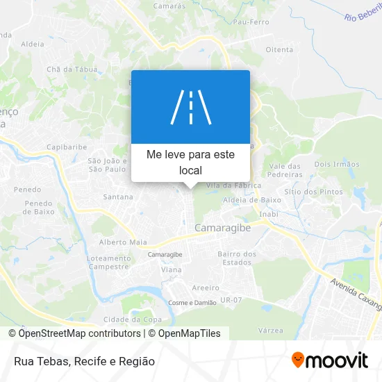 Rua Tebas mapa