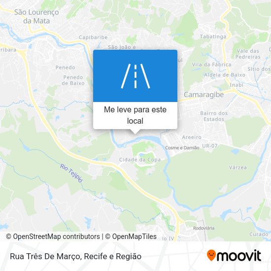Rua Três De Março mapa
