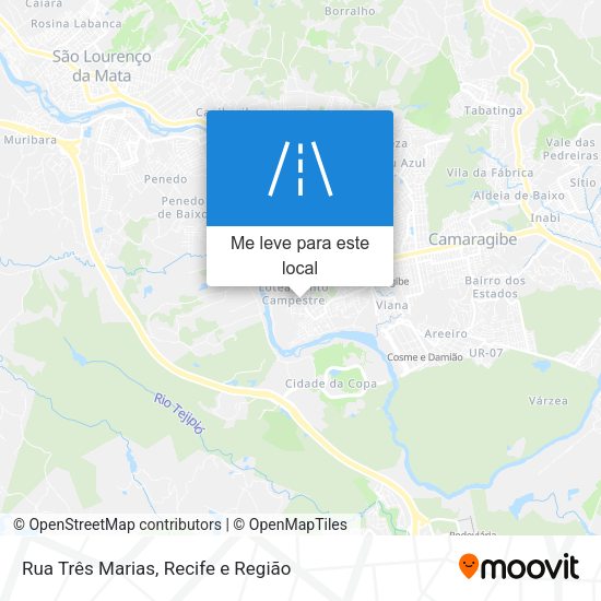 Rua Três Marias mapa