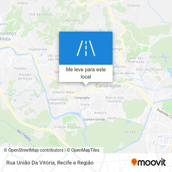 Rua União Da Vitória mapa