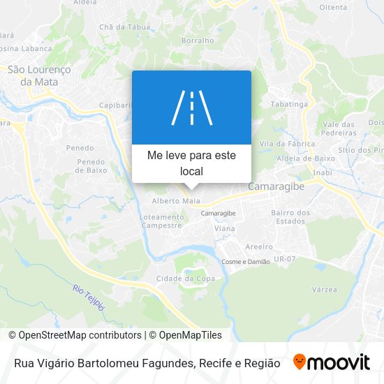 Rua Vigário Bartolomeu Fagundes mapa