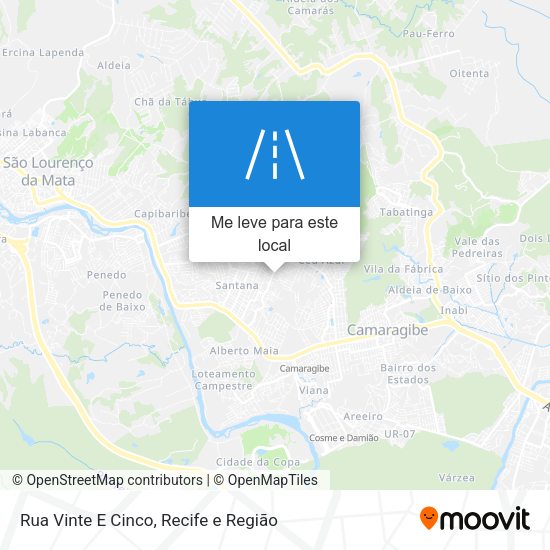 Rua Vinte E Cinco mapa