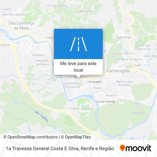 1a Travessa General Costa E Silva mapa