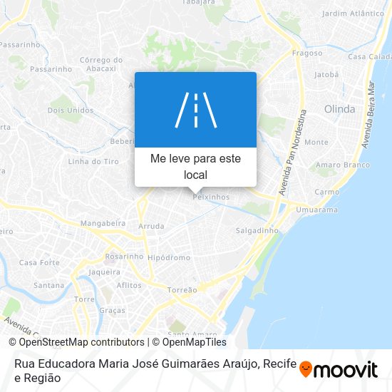 Rua Educadora Maria José Guimarães Araújo mapa