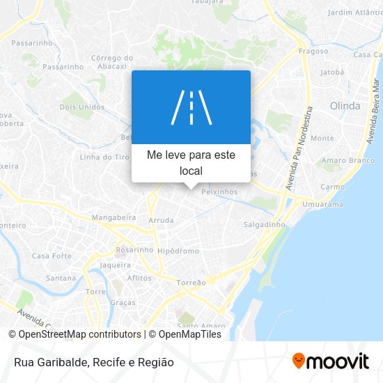 Rua Garibalde mapa