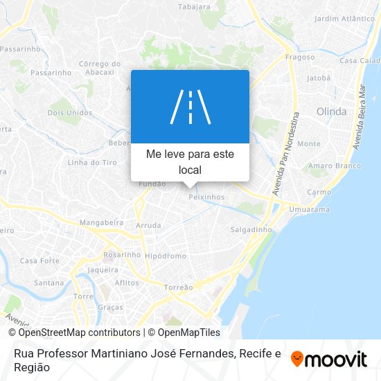 Rua Professor Martiniano José Fernandes mapa