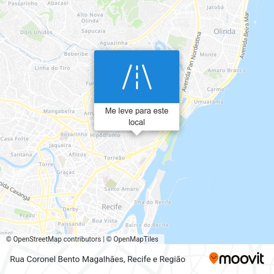 Rua Coronel Bento Magalhães mapa