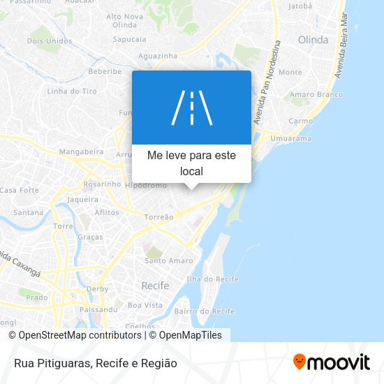 Rua Pitiguaras mapa
