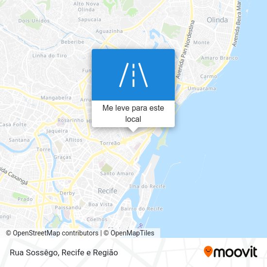 Rua Sossêgo mapa