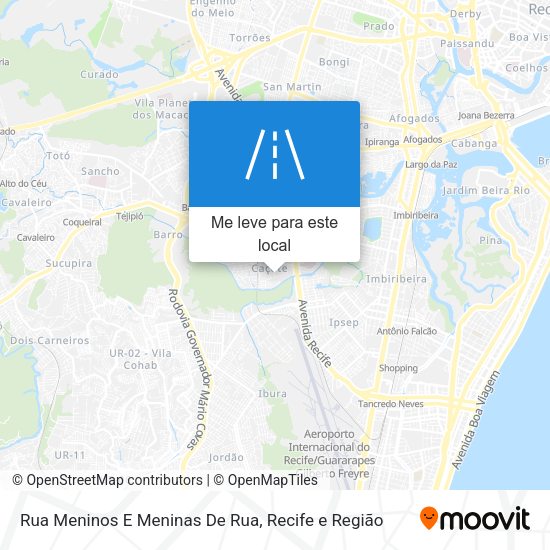 Rua Meninos E Meninas De Rua mapa