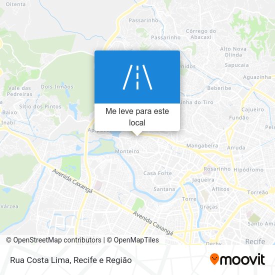 Rua Costa Lima mapa