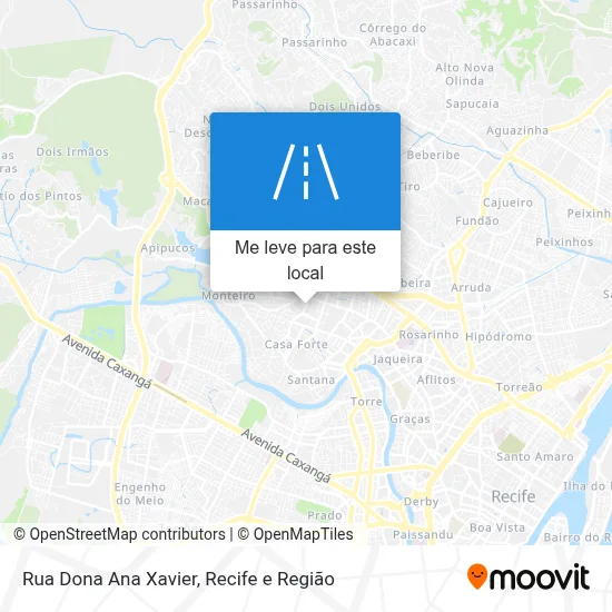Rua Dona Ana Xavier mapa