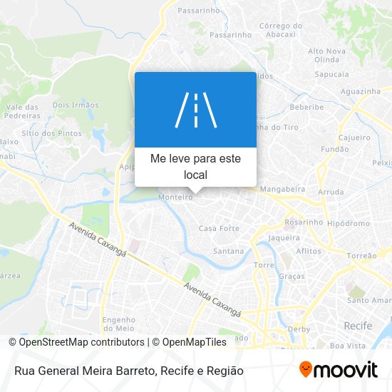 Rua General Meira Barreto mapa