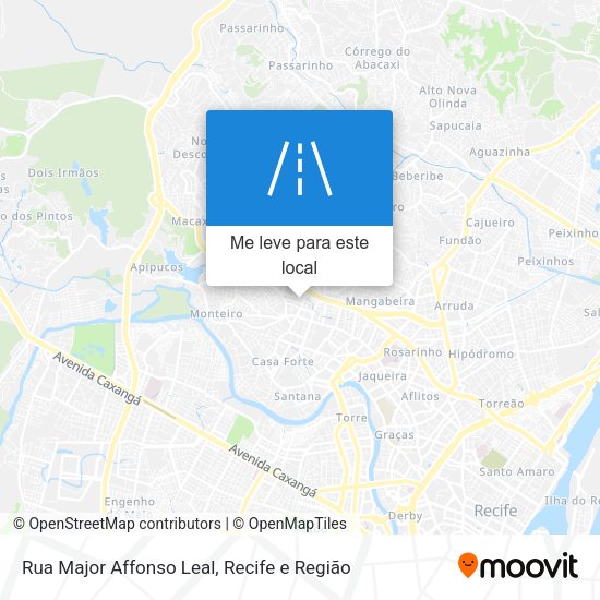 Rua Major Affonso Leal mapa