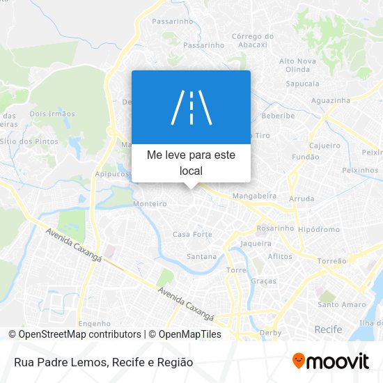 Rua Padre Lemos mapa