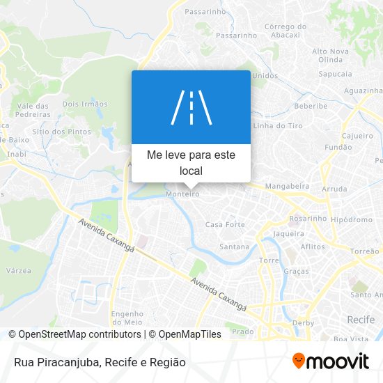 Rua Piracanjuba mapa