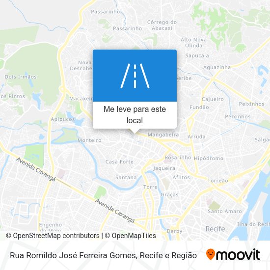 Rua Romildo José Ferreira Gomes mapa