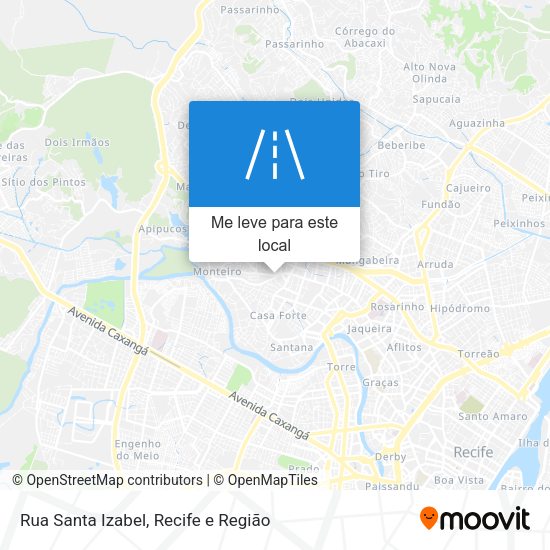 Rua Santa Izabel mapa