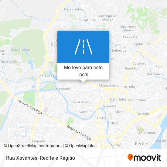 Rua Xavantes mapa