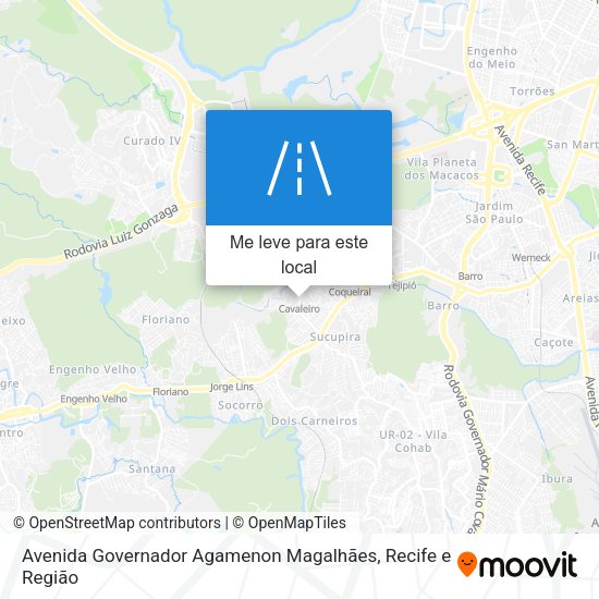 Avenida Governador Agamenon Magalhães mapa