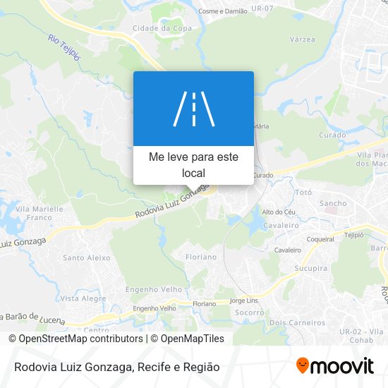 Rodovia Luiz Gonzaga mapa