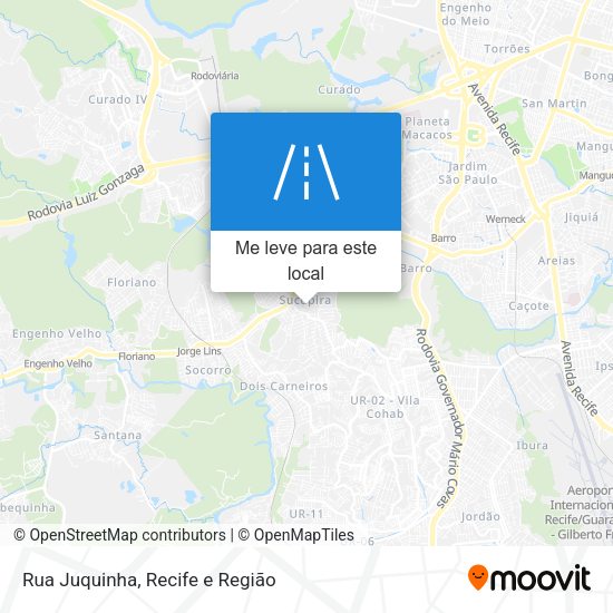 Rua Juquinha mapa