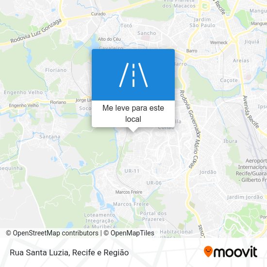 Rua Santa Luzia mapa