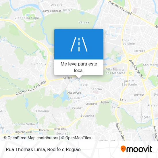 Rua Thomas Lima mapa
