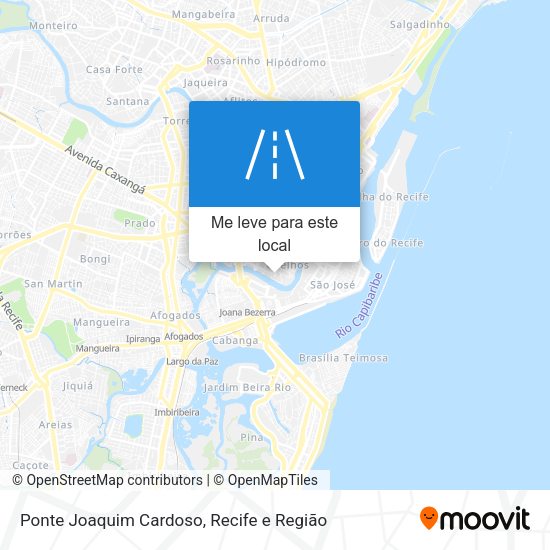 Ponte Joaquim Cardoso mapa