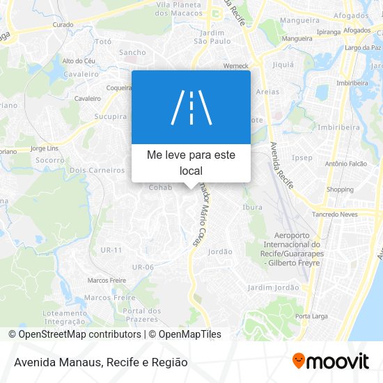 Avenida Manaus mapa