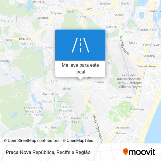 Praça Nova República mapa