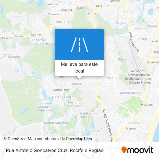 Rua Antônio Gonçalves Cruz mapa