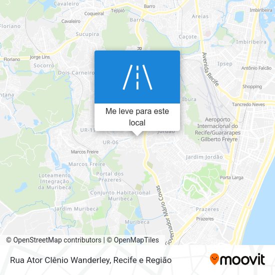 Rua Ator Clênio Wanderley mapa