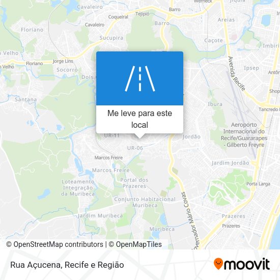 Rua Açucena mapa