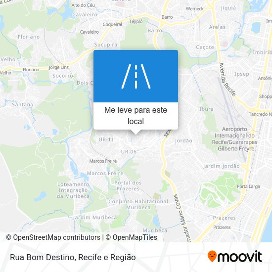 Rua Bom Destino mapa