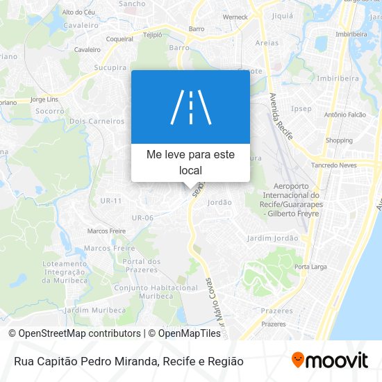 Rua Capitão Pedro Miranda mapa